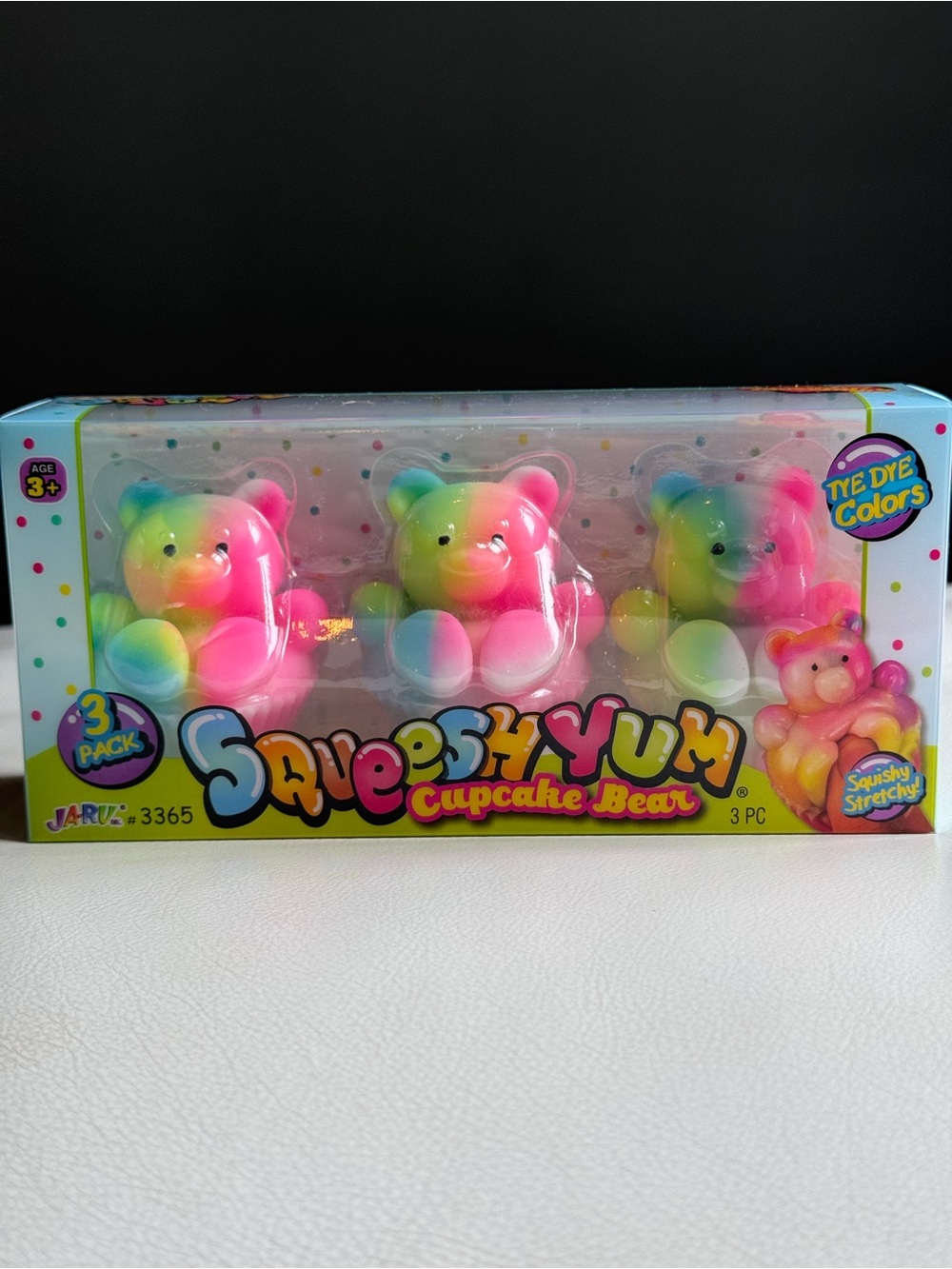 Squeesh Yum Cupcake Bear JaRu Squishy Squeeze Tie Dye Viral Toy New SHIPS TODAY!